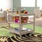 Flash Furniture Bright Beginnings Commercial 3 Shelf Square Space Saving Wooden Mobile Classroom Storage Cart, Locking Caster Wheels, Kid Friendly Design, Natural MK-ME14795-GG - alternate 6